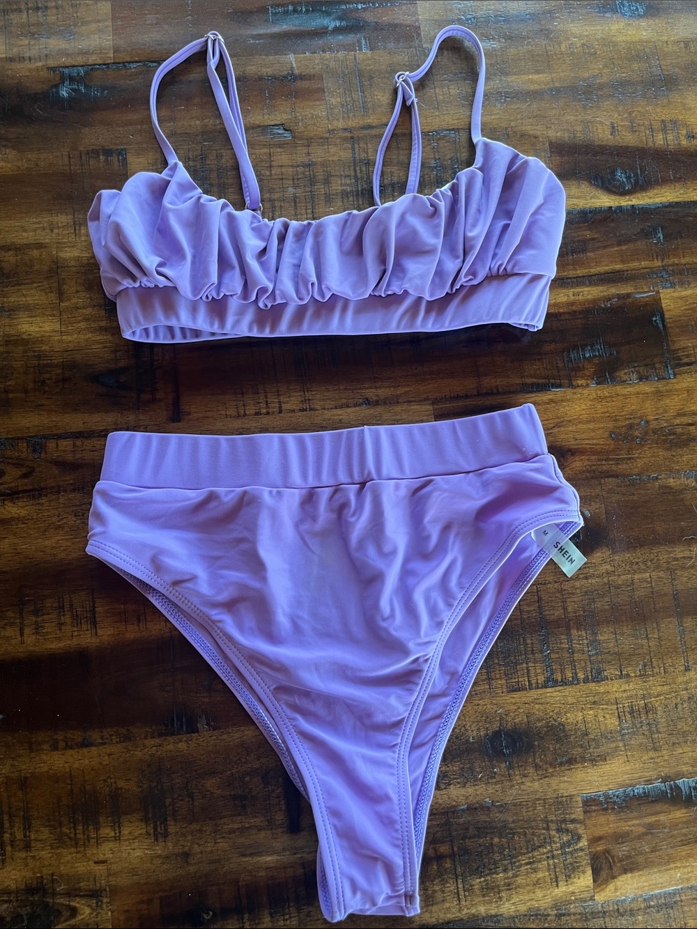 SHEIN Lilac Ruffle Bikini Two-Piece